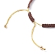 Fabbricazione di braccialetti con perline intrecciate in filo di poliestere e nylon AJEW-JB00945-04-3