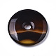 天然なカルセドニーのペンダント  染め  ドーナツ/円盤  ミックスカラー  30x5mm  穴：5mm G-N0326-018B-3