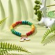 Süßes Regenbogen-Emaille-Charme-Armband für Kinder BJEW-JB06779-2