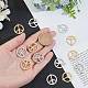 UNICRAFTALE 20pcs 2 Colors Peace Sign Pendants 201 Stainless Steel Charms Hypoallergenic Hollow Pendants for DIY Jewelry Making STAS-UN0032-02-2