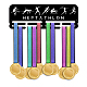Porte-médaille en fer à thème heptathlon support mural d'affichage ODIS-WH0021-595-1