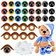 Pandahall elite 80 juegos 8 colores ojos de plástico para manualidades KY-PH0001-92-1