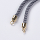 Nylon Twisted Cord Bracelet Making X-MAK-F018-07G-RS-5