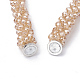 Glass Beaded Necklaces and Stretch Bracelets Jewelry Sets NJEW-S412-05-3