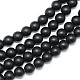 Synthetic Black Stone Bead Strands G-R345-8mm-38-1