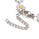 Enamel Daisy Link Chains Bracelet BJEW-P271-01P-5