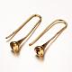 Brass Earring Hooks KK-D526-46-1