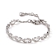 304 Stainless Steel Bangles with Safety Chains BJEW-F464-18P-1