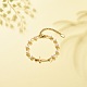 201 Stainless Steel Cross Link Bracelet with Natural Pearl Beaded Chains for Women BJEW-JB08543-2