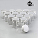 BENECREAT 15PCS 50ml Clear Glass Bottles Candy Bottle with Aluminum Screw Top Empty Sample Jars with 2 Sheets Labels for Spice Herbs Small Items Storage Wedding Favors CON-BC0006-07-5