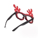 Montature per occhiali glitterate in plastica e tessuto non tessuto natalizio AJEW-E053-01E-3