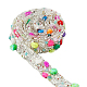 Strass scintillants et copeaux de pierres précieuses mélangées et garniture de ruban perlé en plastique FIND-WH0308-390-1