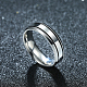 Regali di san valentino anelli coppia in acciaio al titanio per uomo RJEW-BB16471-10-5