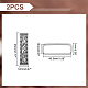 Unicraftale 2Pcs 304 Stainless Steel Loop Keepers FIND-UN0002-56B-3