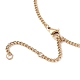 Titanium Steel Initial Letter Rectangle Pendant Necklace for Men Women NJEW-E090-01G-08-4