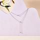 Double Y-shaped Necklace Long Drop Dangle Necklace Delicate Y Chain Necklace Personalized Zircon Pendant Necklaces Choker Trendy Y Necklace Jewelry for Women JN1093A-5