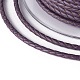 編み紐  革のアクセサリーコード  ジュエリーDIY製版材料  スレートブルー  4mm  約32.8ヤード（30m）/ロール WL-I004-4mm-07-3