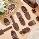 FINGERINSPIRE 6 Pairs Leather Sew-On Toggles Closures Coconut Brown PU Leather Snap Toggle with Rivets Metal Leather Clasp Fastener Replacement Snap Toggle for Shoes Coat Jacket Bags DIY Craft FIND-FG0001-84-5