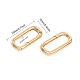 CHGCRAFT 10Pcs 14K Gold Filled Oval Clasp Spring Claps Connector Brass Spring Gate Rings for DIY Jewelry Finding Necklace Bracelet FIND-WH0127-90G-3