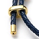 Кожаные браслеты плетеного шнура BJEW-G675-06G-17-3