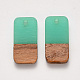 Resina transparente de dos tonos & colgantes de madera de nogal RESI-S384-008A-B03-2