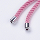 Nylon Twisted Cord Bracelet Making MAK-F018-P-RS-5