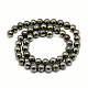 Natural Pyrite Beads Strands G-S265-03-6mm-3