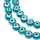 Chapelets de perles rondes de chalumeau manuelles de mauvais œil LAMP-L058-6mm-11-3