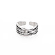 メンズアロイカフフィンガー指輪  オープンリング  カドミウムフリー＆鉛フリー  アンティークシルバー  usサイズ6 1/4(16.7mm) RJEW-N029-074-1