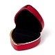 Cajas de anillo de joyería de plástico de corazón OBOX-F005-04D-2