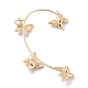 Butterfly Crystal Rhinestone Cuff Earrings for Girl Women Gift EJEW-F275-02A-G-2