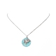 AB Color Plated Capiz Shell Pendant Necklace NJEW-JN04220-5