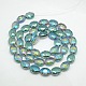 Faceted Electroplate Crystal Glass Oval Beads Strands EGLA-F058B-08-2