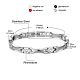 Bracelets de bande de montre de chaîne de panthère d'acier inoxydable de Shegrace JB676E-2