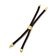 Braccialetti con corde di nylon adatti per ciondoli per connettori AJEW-P116-01G-15-1