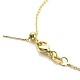 Natürliche Tigerauge-Herz-Anhänger-Halskette mit goldenen Legierungskabelketten NJEW-G116-01B-3