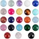 SUPERFINDINGS 46pcs 23 Style Gemstone Cabochons 6mm Half Round Stone Cabochons Flat Back Gemstone Cabochons for Earring Necklace Jewelry Making Craft G-GA0001-13-1