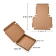 クラフト紙の折りたたみボックス  正方形  厚紙ギフト箱  メーリングボックス  バリーウッド  47.2x32.2x0.2cm  完成品：19x19x3cm CON-F007-A08-2
