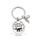 SUPERDANT Elephant Pattern Keychain 3cm Motivating Lettering Round Stainless Steel Keychain Single Sided Engraved for family friends Christmas Thanksgiving Birthday Gifts KEYC-SD0001-02D-5
