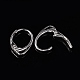 Rhodium Plated 925 Sterling Silver Leverback Earrings STER-K168-022P-5
