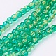 Spray Painted Crackle Glass Beads Strands CCG-Q002-6mm-07-1