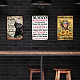ヴィンテージメタルブリキサイン  バーの鉄の壁の装飾  レストラン  カフェパブ  ひまわり模様の長方形  300x200x0.5mm AJEW-WH0189-156-5