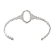 304 bracelet manchette ovale creux en acier inoxydable pour femme BJEW-D061-01P-3