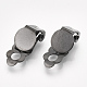 Electroforesis 304 acero inoxidable clip-en los fornituras del pendiente STAS-T045-33A-1