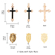 Colgantes de cruz de esmalte de aleación de sunnyclue PALLOY-SC0002-48-2