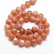 Grade AAA Natural Gemstone Sunstone Round Beads Strands G-E251-34-8mm-3