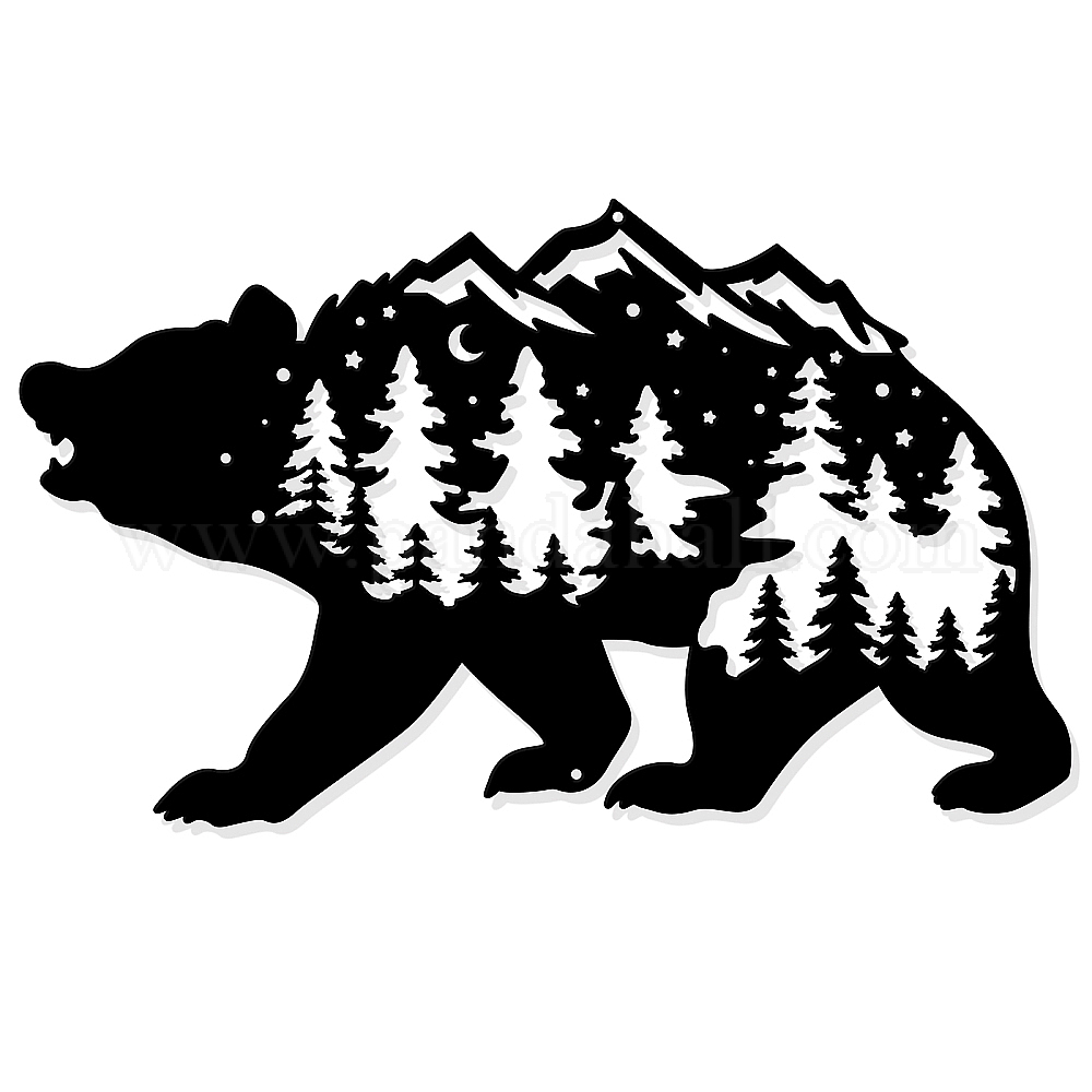 Shop NBEADS Bear Metal Wall Art Decor for Jewelry Making PandaHall