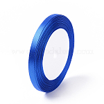 Single Face Satin Ribbon, Polyester Ribbon, Royal Blue, 1/4 inch(6mm), about 25yards/roll(22.86m/roll), 10rolls/group, 250yards/group(228.6m/group)