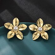 Серьги-гвоздики из латуни EJEW-S258-02G