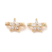 Латунный микро pave прозрачный кубик циркония подвески KK-P239-15G